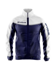Giacca Antivento Givova RAIN ASIA RJ006 K-Way Bianco Blu Unisex RJ0060403