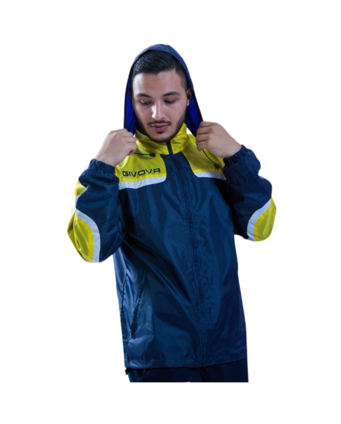 RAIN JACKET CON MESH ASIA BLU/GIALLO Tg. 2XL
