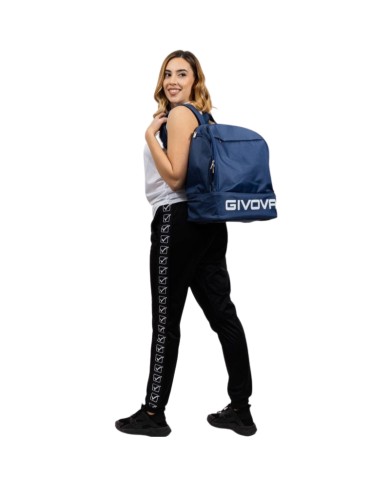 Zaino Adulto Givova Sport Blu con Fondo Calcio Fitness Palestra B0290002 Zaino Adulto Givova Sport Blu con Fondo Calcio Fitness Palestra B0290002
