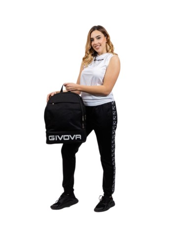 Zaino Adulto Givova Sport Nero con Fondo Calcio Fitness Palestra B0290010 Zaino Adulto Givova Sport Nero con Fondo Calcio Fitness Palestra B0290010