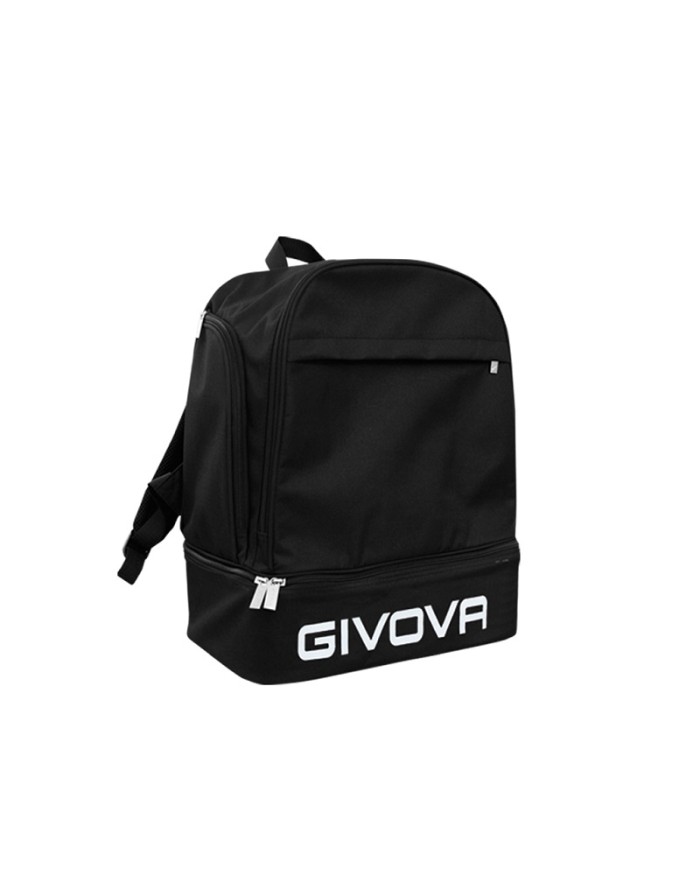 Zaino Adulto Givova Sport Nero con Fondo Calcio Fitness Palestra B0290010