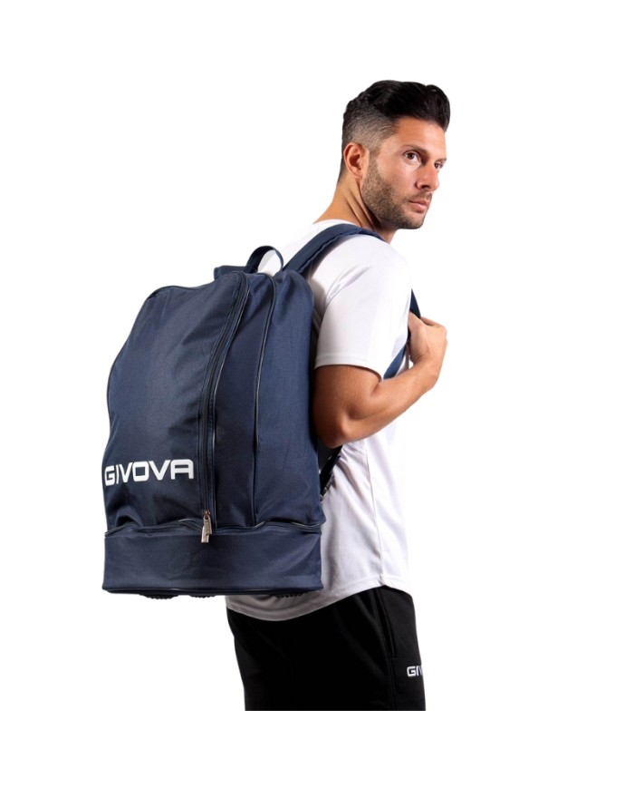 Zaino Adulto Givova Sport Big Blu con Fondo Calcio Fitness Palestra B007BL