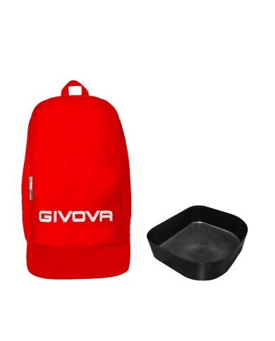 Zaino Adulto Givova Sport Big Rosso con Fondo Calcio Fitness Palestra B0070012 Zaino Adulto Givova Sport Big Rosso con Fondo Calcio Fitness Palestra B0070012