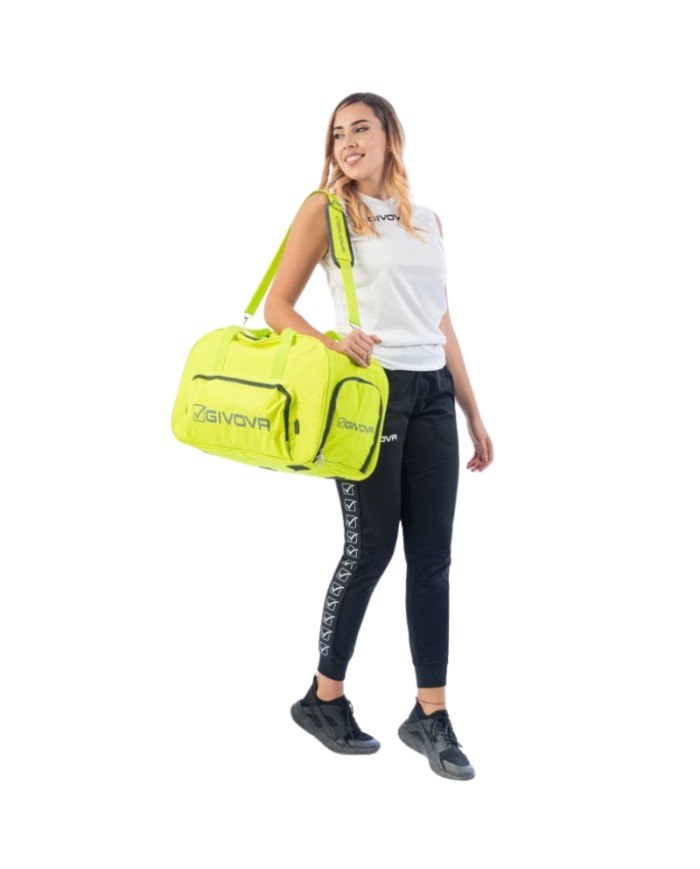 Borsa Givova Brera B041 Giallo Fluo Taglia Unica Fitness Palestra B0410019