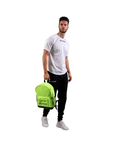 Zaino SCUOLA Givova B003 Unisex Giallo Fluo Regolabile 32x17x40cm B0030019