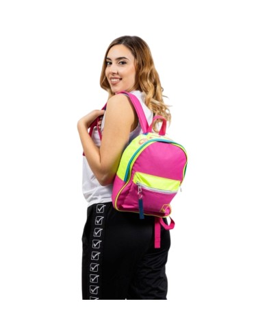 Zaino University Givova B023 Multitasche Unisex Fuxia Giallo Fluo B0230619