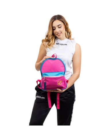Zaino University Givova B023 Multitasche Sportivo Unisex Fuxia Turchese B0230624