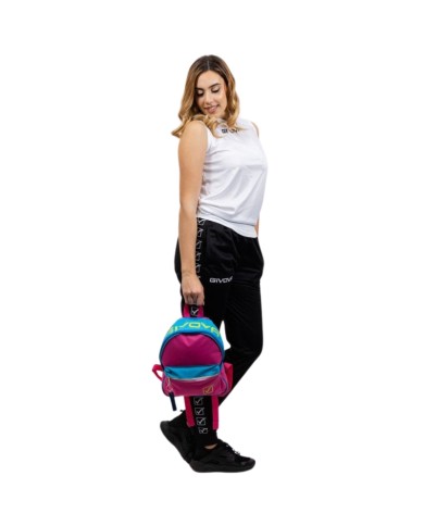 Zaino University Givova B023 Multitasche Sportivo Unisex Fuxia Turchese B0230624