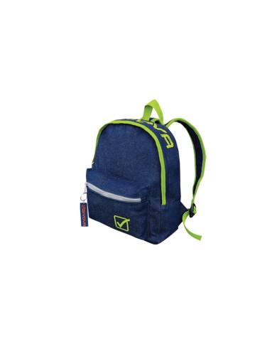 Zaino University Jeans Givova B024 Multitasche Unisex Jeans Scuro Giallo Fluo B0244219