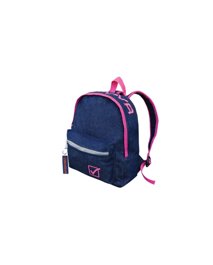 Zaino University Jeans Givova B024 Multitasche Unisex Jeans Scuro Fuxia Fluo B0244239