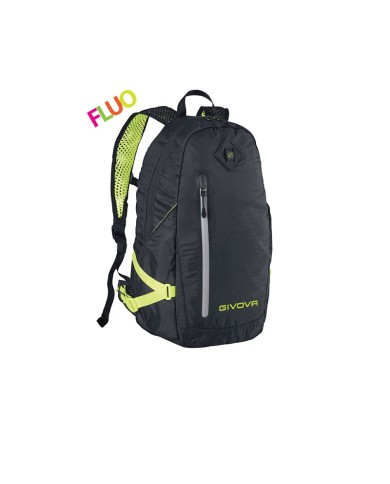Zaino Arius Givova B040 Unisex Multitasche Nero Giallo Fluo B0401019