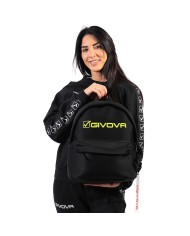 Zaino Futuro Givova in Neoprene B031 Multitasche Unisex Nero Giallo Fluo B0311019