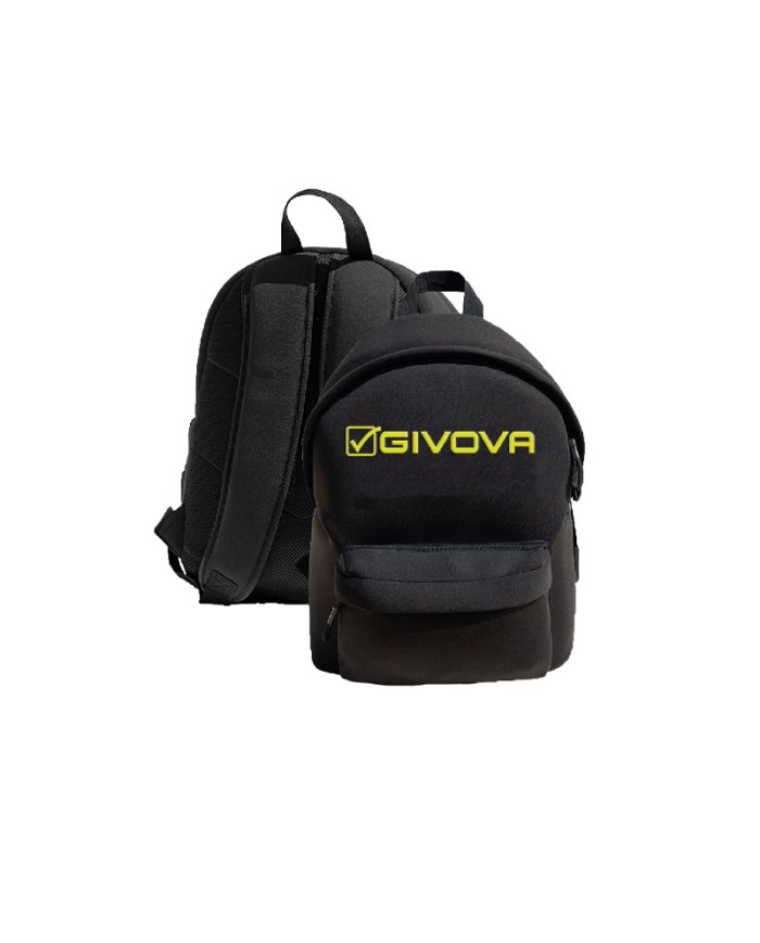 Zaino Futuro Givova in Neoprene B031 Multitasche Unisex Nero Giallo Fluo B0311019