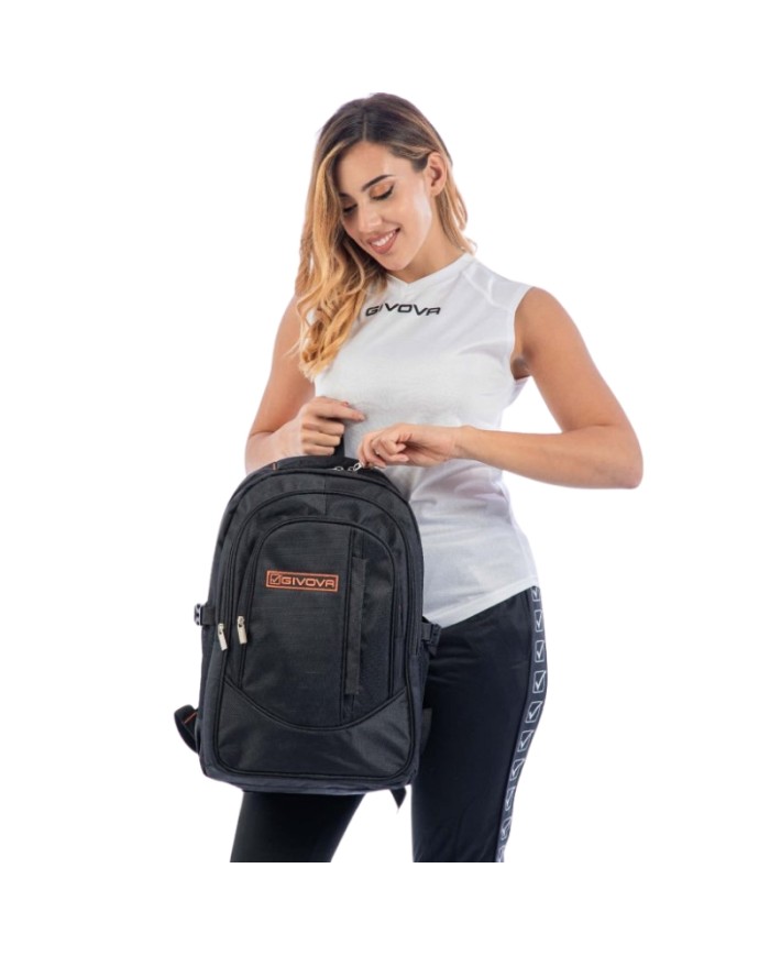 Zaino Mountain Givova B026 Unisex Multitasche Nero B0260010