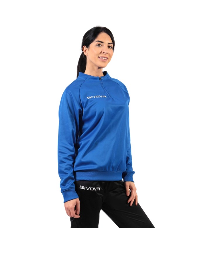 Maglia Tecnica Givova HALF ZIP POLAREFLEECE Fitness Sport Unisex Micropile Azzurro MA0230002