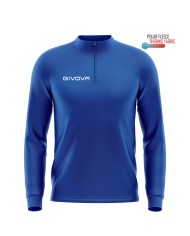Maglia Tecnica Givova HALF ZIP POLAREFLEECE Fitness Sport Unisex Micropile Azzurro MA0230002
