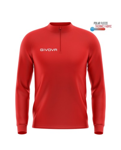 Maglia Tecnica Givova HALF ZIP POLAREFLEECE Fitness Sport Unisex Micropile Rosso MA0230012 Maglia Tecnica Givova HALF ZIP POLAREFLEECE Fitness Sport Unisex Micropile Rosso MA0230012