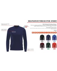Maglia Tecnica Givova HALF ZIP POLAREFLEECE Fitness Sport Unisex Micropile Granata MA0230008