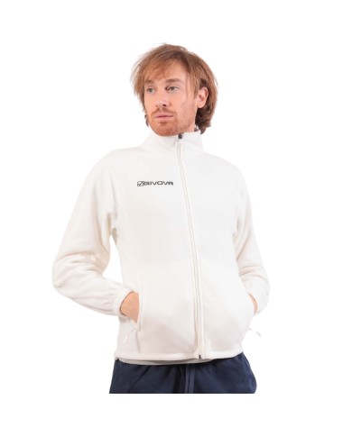 Giacca in Pile Givova ALASKA Full Zip MA030 Unisex Bianco Giacca in Pile Givova ALASKA Full Zip MA030 Unisex Bianco