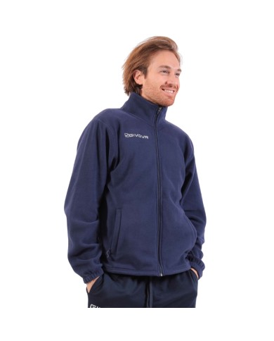 Giacca in Pile Givova ALASKA Full Zip MA030 Unisex Blu Giacca in Pile Givova ALASKA Full Zip MA030 Unisex Blu