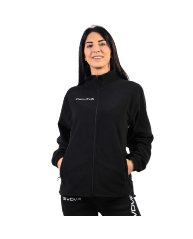 Giacca in Pile Givova ALASKA Full Zip MA030 Unisex Nero Giacca in Pile Givova ALASKA Full Zip MA030 Unisex Nero