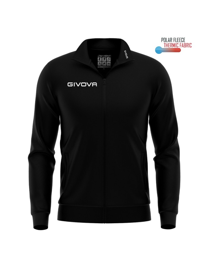 Giacca Polarfleece Mono 500 Givova MA022 FullZip Micropile Unisex Nero MA0220010 Giacca Polarfleece Mono 500 Givova MA022 FullZip Micropile Unisex Nero MA0220010