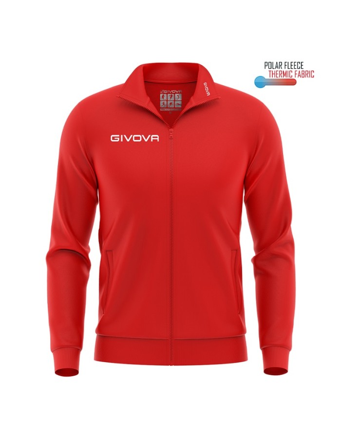 Giacca Polarfleece Mono 500 Givova MA022 FullZip Micropile Unisex Rosso MA0220012 Giacca Polarfleece Mono 500 Givova MA022 FullZip Micropile Unisex Rosso MA0220012