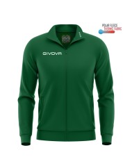 Giacca Polarfleece Mono 500 Givova MA022 FullZip Micropile Unisex Verde MA0220013