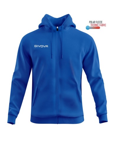 Felpa con Cappuccio Givova MA024 Micropile Full Zip Unisex Azzurro MA0240002 Felpa con Cappuccio Givova MA024 Micropile Full Zip Unisex Azzurro MA0240002