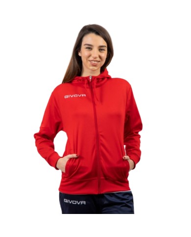 Felpa con Cappuccio Givova MA024 Micropile Full Zip Unisex Rosso MA0240012 Felpa con Cappuccio Givova MA024 Micropile Full Zip Unisex Rosso MA0240012
