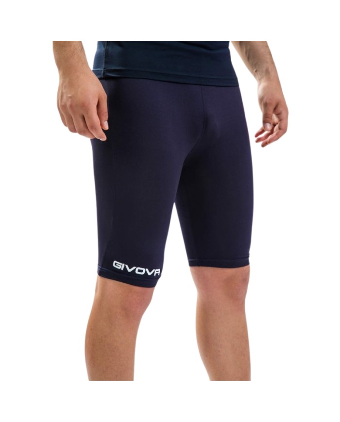 Bermuda Givova SKIN P004 Scaldamuscoli Aderente Elastico Running Unisex Blu P0040004
