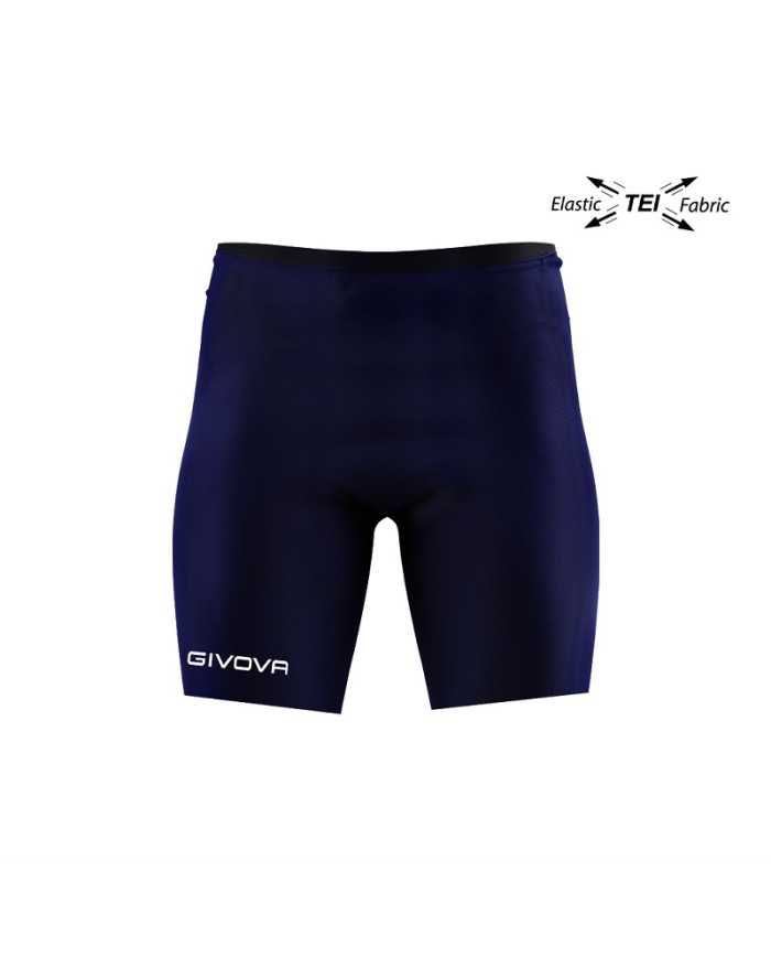Bermuda Givova SKIN P004 Scaldamuscoli Aderente Elastico Running Unisex Blu P0040004
