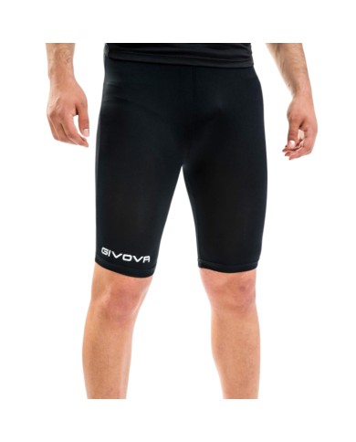 Bermuda Givova SKIN P004 Scaldamuscoli Aderente Elastico Running Unisex Nero P0040010