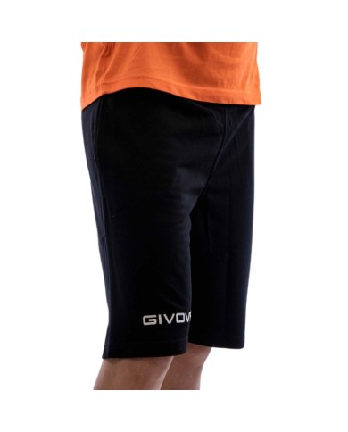 Bermuda Givova ONE IN POLARFLEECE P021 Pantaloncino Micropile Unisex Nero P0210010