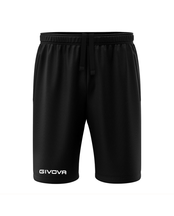 Bermuda Givova ONE IN POLARFLEECE P021 Pantaloncino Micropile Unisex Nero P0210010