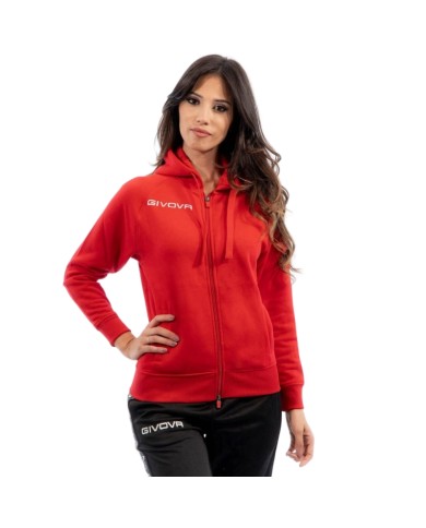 Felpa King Givova FullZip MA021 Felpata con Cappuccio Unisex Rosso MA0210012 Felpa King Givova FullZip MA021 Felpata con Cappuccio Unisex Rosso MA0210012