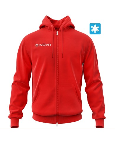 Felpa King Givova FullZip MA021 Felpata con Cappuccio Unisex Rosso MA0210012 Felpa King Givova FullZip MA021 Felpata con Cappuccio Unisex Rosso MA0210012