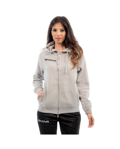 Felpa King Givova FullZip MA021 Felpata con Cappuccio Unisex Grigio MA0210043 Felpa King Givova FullZip MA021 Felpata con Cappuccio Unisex Grigio MA0210043