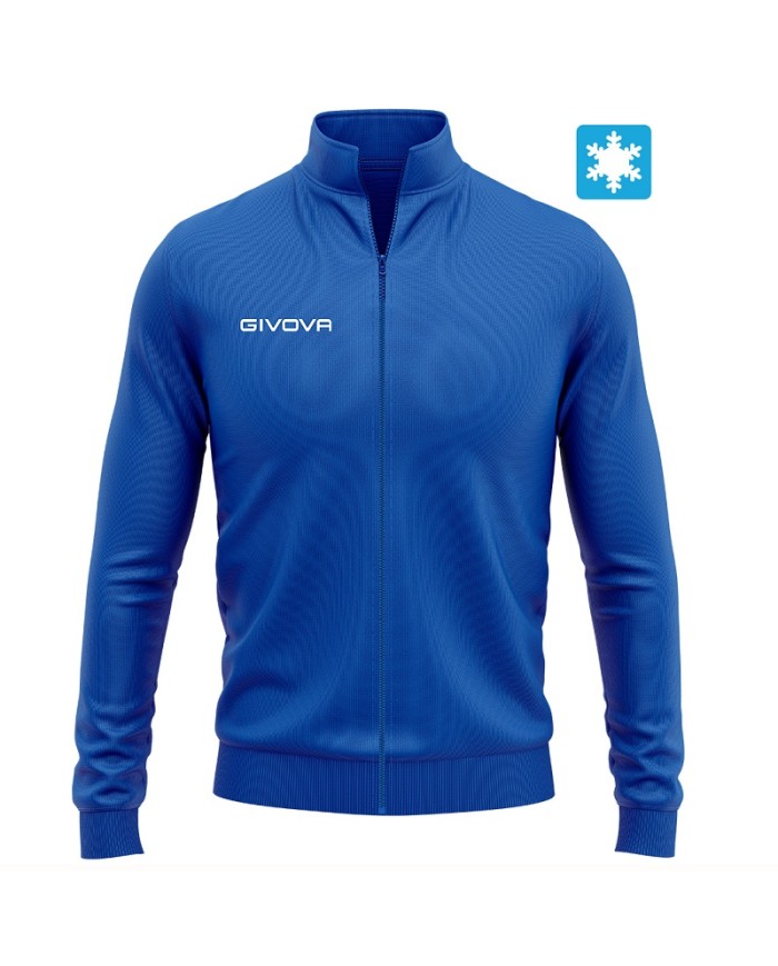 Felpa Garzata Givova CITTA' NEW MA011 Full Zip Unisex Azzurro MA0110002