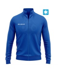 Felpa Garzata Givova CITTA' NEW MA011 Full Zip Unisex Azzurro MA0110002