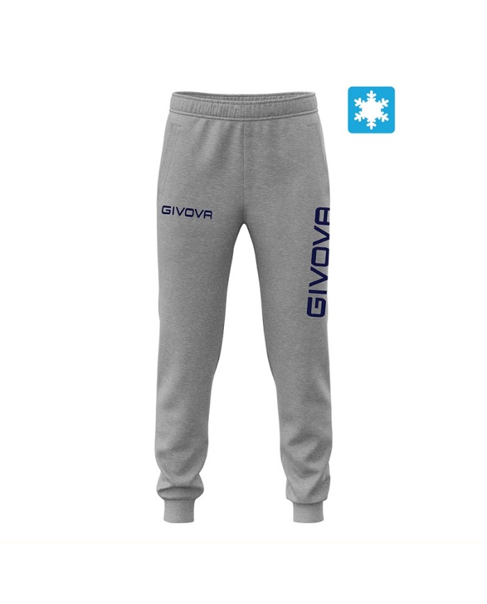 Pantalone Felpato Givova PANTA KING FELPA MOON LF25 Garzato Grigio Blu LF252704