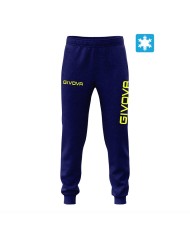 Pantalone Felpato Givova PANTA KING FELPA MOON LF25 Garzato Unisex Blu Giallo Fluo LF250419