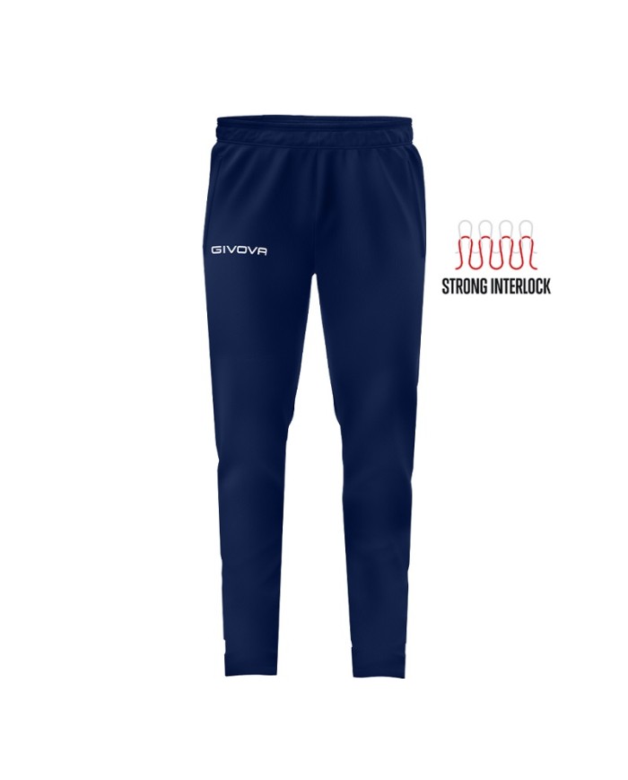 Pantalone Givova PANTA 100 P022 Strong Interlock Sport Palestra Blu P0220004 Pantalone Givova PANTA 100 P022 Strong Interlock Sport Palestra Blu P0220004