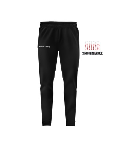 Pantalone Givova PANTA 100 P022 Strong Interlock Sport Palestra Nero P0220010 Pantalone Givova PANTA 100 P022 Strong Interlock Sport Palestra Nero P0220010
