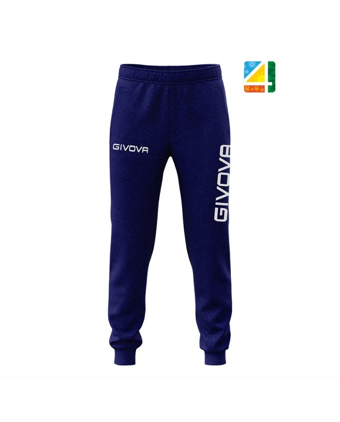 Pantalone Givova PANTA COTONE MOON BIG LOGO P011 French Terry Unisex Blu P0110004 Pantalone Givova PANTA COTONE MOON BIG LOGO P011 French Terry Unisex Blu P0110004