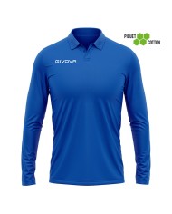 Polo COTONE PIQUET WINTER Givova MA004 Manica Lunga Unisex Azzurro MA0040004 Polo COTONE PIQUET WINTER Givova MA004 Manica Lunga Unisex Azzurro MA0040004