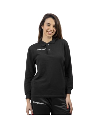 Polo COTONE PIQUET WINTER Givova MA004 Manica Lunga Unisex Nera MA0040010 Polo COTONE PIQUET WINTER Givova MA004 Manica Lunga Unisex Nera MA0040010