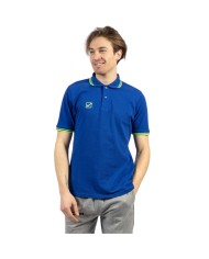 POLO COTONE PIQUET ACTION AZZURRO/GIALLO FLUO Tg. 2XL POLO COTONE PIQUET ACTION AZZURRO/GIALLO FLUO Tg. 2XL