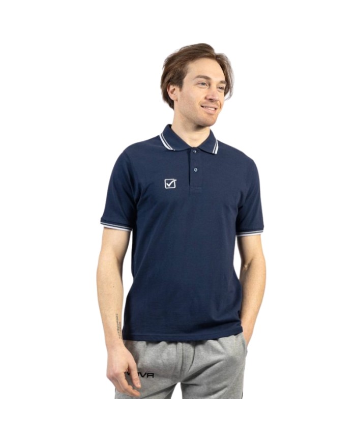 POLO COTONE PIQUET ACTION BLU/BIANCO Tg. 2XL POLO COTONE PIQUET ACTION BLU/BIANCO Tg. 2XL