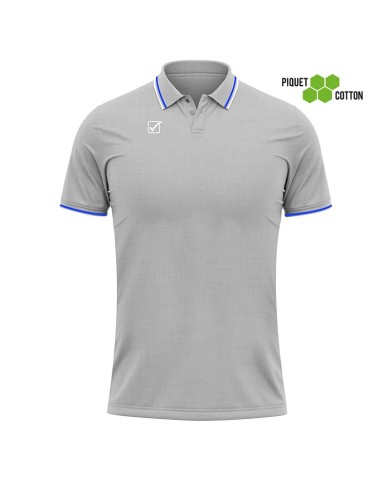 POLO COTONE PIQUET ACTION GRIGIO MELANGE CHIARO/BIANCO Tg. 2XL POLO COTONE PIQUET ACTION GRIGIO MELANGE CHIARO/BIANCO Tg. 2XL